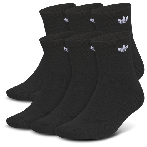  - adidas Originals Trefoil 6 Pack Quarter Socks - Black