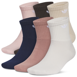 Adult - adidas Originals Trefoil 6 Pack Quarter Socks - Neutral/Neutral