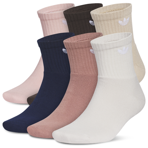  - adidas Originals Trefoil 6 Pack Quarter Socks - Neutral