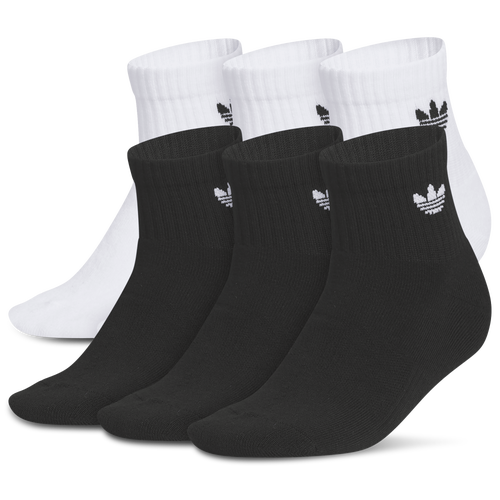  - adidas Originals Trefoil 2.0 Quarter Socks 6-Pack - White/Black