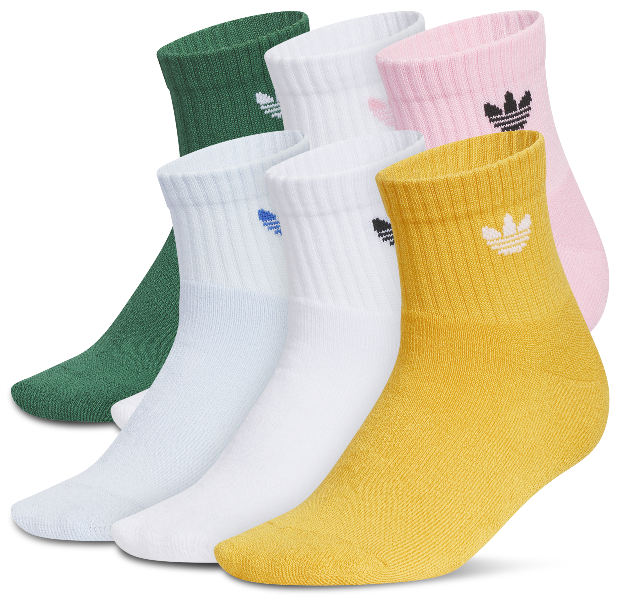 adidas Originals Trefoil 2.0 Quarter Socks 6-Pack - Girls' Grade School