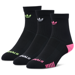 Men's - adidas Originals Trefoil 3 Pack Tech Quarter Socks - Black/Multi
