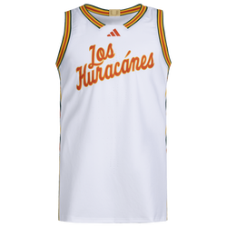 Men's - adidas NCAA F25 University Basketball Jersey - White/Collegiate Orange