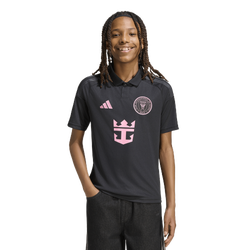 Boys' Grade School - adidas Inter Miami CF 26/27 Away Soccer Jersey - Black/Bliss Pink