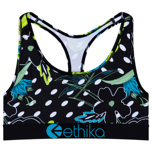 

Girls Ethika Ethika Sports Bra - Girls' Grade School Black/Blue Size L