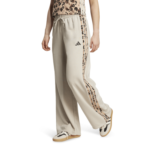 WOMENS - adidas 3-Stripes Animal Printed Open Hem Pants - Wonder Alumina/Multicolor