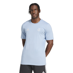 Men's - adidas Argentina 50th Anniversary Alphaskin T-Shirt - Ambient Sky/Cloud White