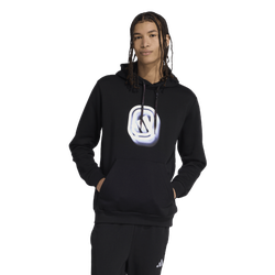 Men's - adidas Overtime Hoodie - Black/Purple