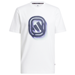 Men's - adidas Overtime T-Shirt - Purple/White
