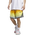 adidas CrazyLite Allover Printed 9" Basketball Shorts - Men's Crew Yellow/Clear Sky