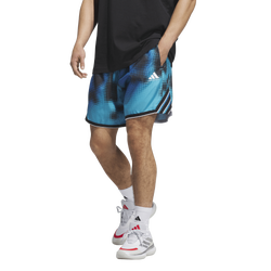 Men's - adidas CrazyLite Allover Printed 9" Basketball Shorts - Lucid Cyan