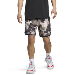 Men's - adidas CrazyLite Allover Printed 9" Basketball Shorts - Wonder Beige/Grey Strata