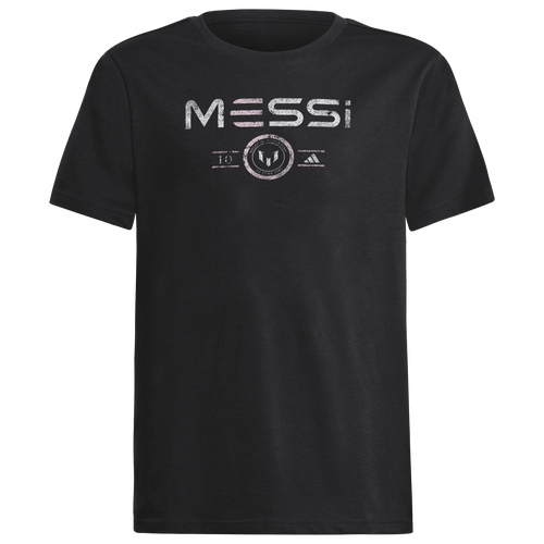 

Boys adidas adidas Heritage Messi T-Shirt - Boys' Grade School Black Size L