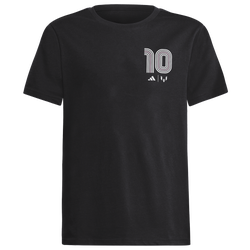 Boys' Grade School - adidas Heritage 10 Messi T-Shirt - Black/Pink