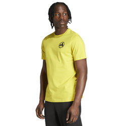 Men's - adidas Lifestyle Soccer Sticker Graphic T-Shirt - Yellow