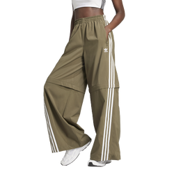 Women's - adidas Originals Oversized Zip-Off Track Pants - Black/Olive Strata