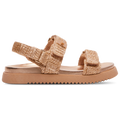 Steve Madden Jmona Adjustable Back Strap Sandals - Steve Madden Gold Raffia