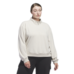 Women's - adidas Essentials Small Logo Qtr Zip Sweatshirt (PS) - 