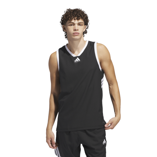 MENS - adidas CrazyLite Basketball Jersey - Black/White