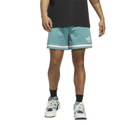 Men's - adidas Warp Knit Shorts - Powder Teal/Ivory