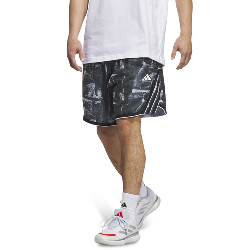 MENS - adidas Crazy Lite Allover Print Shorts - Black/White