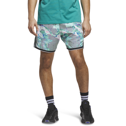 MENS - adidas Crazy Lite Allover Print Shorts - Black/White