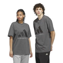 Men's - adidas Basketball Graphic Tee - Dark Grey Heather