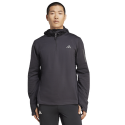 Men's - adidas Own The Run Winterized Half-Zip Hoodie - Black