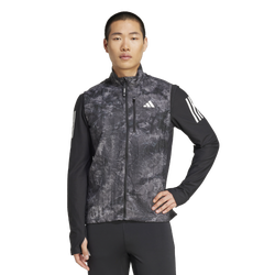Men's - adidas Own The Run Spray Dye Vest - Grey/Black