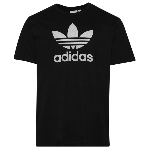 

adidas Originals Mens adidas Originals Trefoil T-Shirt - Mens Black/Iron Metallic Size L