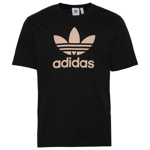 

adidas Originals Mens adidas Originals Trefoil T-Shirt - Mens Black/Magic Beige Size XL