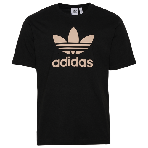 

adidas Originals Mens adidas Originals Trefoil T-Shirt - Mens Black/Magic Beige Size M