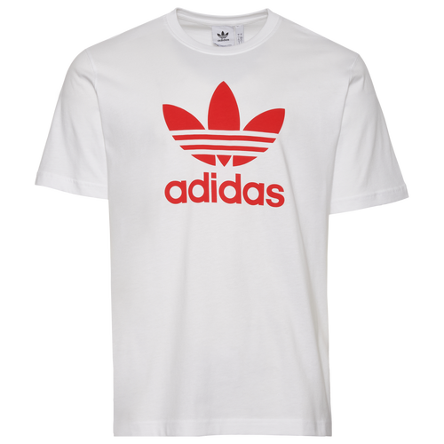 Adidas Originals Mens  Trefoil T-shirt In White/red
