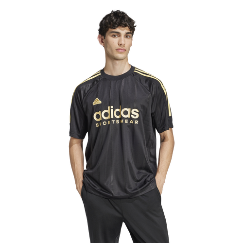 

adidas Mens adidas Tiro NTPK T-Shirt - Mens Gold/Black Size S