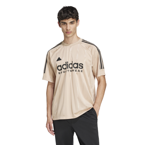 

adidas Mens adidas Tiro NTPK T-Shirt - Mens White/Beige/Black Size L