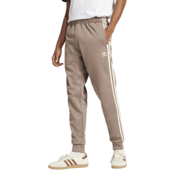 Adidas originals mens superstar mesh track pants trace brown best sale