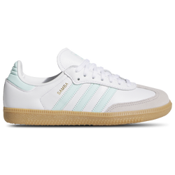 Boys' Grade School - adidas Originals Samba - White/Gum/Gum/Gum