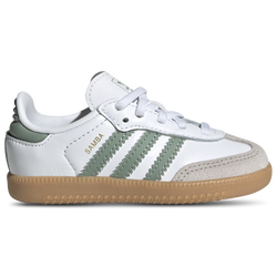 Boys' Toddler - adidas Originals Samba - White/Silver Green/Gum