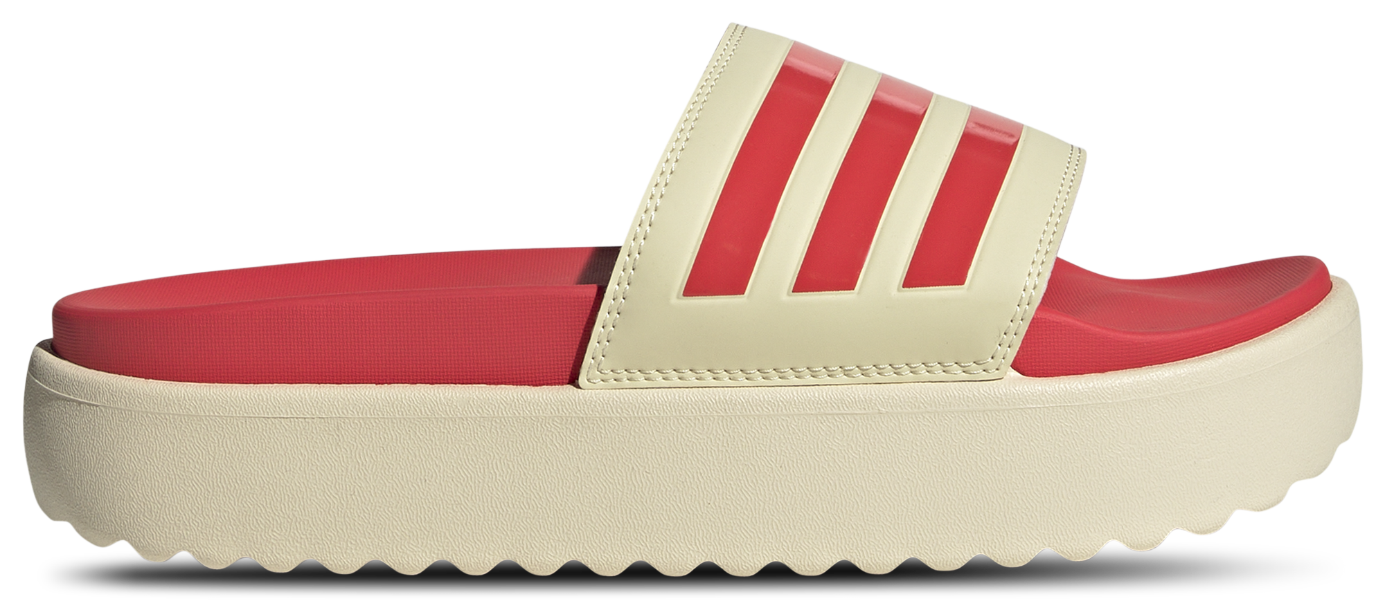 Red and white adidas slides womens deals
