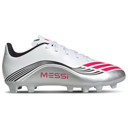 Boys' Grade School - adidas F50 Messi Club F/MG - Ftwr White/Lucid Red