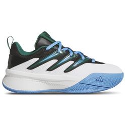 Boys' Grade School - adidas Dame Certified 3  - White/Collegiate Green/Blue Burst