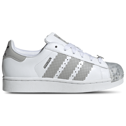 BOYS - adidas Originals Superstar Mine Craft - White/Grey