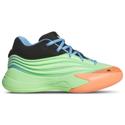 Boys' Grade School - adidas Dame X - Lime Burst/Signal Coral