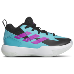 Boys' Preschool - adidas Cross 'Em Up Mid Trainer - Lucid Cyan/Core Black