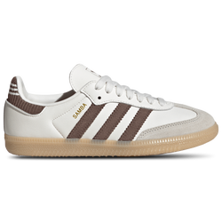 Girls' Grade School - adidas Originals Samba OG - Cloud White/Earth Strata/Gum