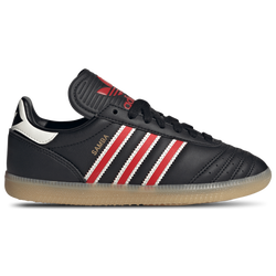 Boys' Grade School - adidas Originals Samba JP - Red/Gum/Core Black