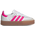 adidas Originals Sambae - Girls' Grade School Ftwr White/Shock Pink/Gold Met