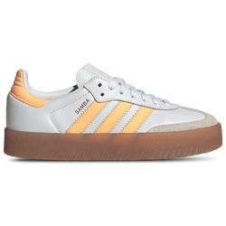 Girls' Grade School - adidas Originals Sambae - Ftwr White/Acid Orange/Gold Met