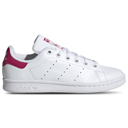 Boys' Grade School - adidas Originals Stan Smith - White/White/Bold Pink