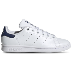 Boys' Grade School - adidas Originals Stan Smith - White/White/Dark Blue